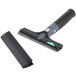 A black and green Unger ErgoTec Ninja 2-in-1 glass scraper with a black handle.