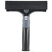 A black and gray Unger ErgoTec Ninja window squeegee with a handle.