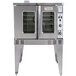 A large stainless steel Garland convection oven with two doors.