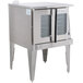 A large stainless steel Garland convection oven with two glass doors.