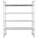 A white metal shelving unit with four Camshelving® vented shelves.