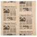 American Metalcraft newspaper deli wrap paper with black text.