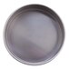 An American Metalcraft aluminum cake pan with straight sides and a circular surface.