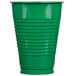 A Creative Converting emerald green plastic cup.