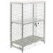 A metal wire security cage for Cambro shelving.