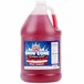 A Carnival King 1 gallon jug of red fruit punch snow cone syrup with a handle.