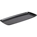A black rectangular Sabert Mozaik catering tray with a handle.