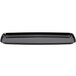 A black Sabert plastic rectangular catering tray with handles.