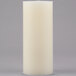 A case of 4 white cylindrical wax pillar candles.