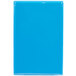 A sky blue rectangular plastic menu board with two views.
