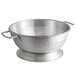 A Vollrath heavy-duty aluminum colander with base and handles.