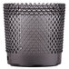 A Sterno gray glass candle with a hobnail pattern.