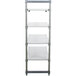 A white Cambro Camshelving® Elements add on shelf unit with four shelves.