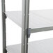 A white metal Cambro Camshelving Elements add on unit with two shelves.