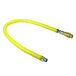 A yellow T&S hose with metal quick-disconnect fittings.