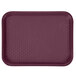 A burgundy rectangular plastic tray with a textured pattern.