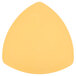 A yellow triangle shaped GET Diamond Mardi Gras melamine plate.