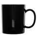 A black GET Tritan mug with a handle on a white background.
