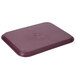 A customizable rectangular plastic fast food tray in burgundy.