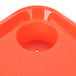 An orange polypropylene tray with cup holders.