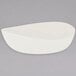 An American White oval melamine bowl with a small hole in the middle.