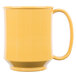 A GET Tropical Yellow Tritan mug with a handle.