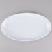 A white oval GET Osslo melamine platter.