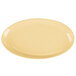 A close-up of a yellow GET Osslo melamine platter with a white background.