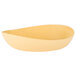 A yellow oval shaped GET Osslo melamine bowl.