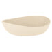A white Manila melamine bowl with a curved edge.