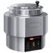 A stainless steel Hatco countertop heated food well with a lid.