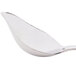 A silver Mercer Culinary petite saucier spoon with a curved handle.