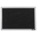 A black and white rectangular Aarco message board with a black frame.