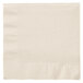 A white Creative Converting luncheon napkin with a quarter fold.