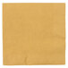 A brown napkin with a crease on a white background.