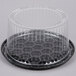A D&W Fine Pack clear plastic container with a clear dome lid.