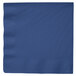 A navy blue paper dinner napkin.