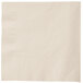 A Creative Converting ivory paper napkin with a square edge on a white background.