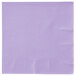 A close-up of a purple Creative Converting beverage napkin.