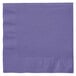 A purple napkin with a white background