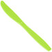 A Fresh Lime Green Creative Converting plastic knife.
