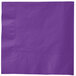A Creative Converting amethyst paper napkin with a white background.