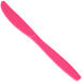 A Creative Converting hot magenta pink plastic knife.