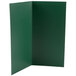 A green folding Menu Solutions wine list cover on a white background.