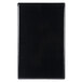 A black rectangular Menu Solutions Hamilton menu board with two views on a white background.