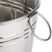 An American Metalcraft stainless steel oval metal tub with a handle and metal ring.