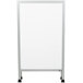 An Aarco aluminum A-Frame with white porcelain marker board panels.