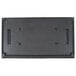 A black rectangular flat grill plate for an Avantco sandwich grill with screw holes.