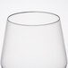 A clear plastic WNA Comet stemless wine goblet.
