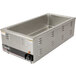 An APW Wyott countertop food warmer with a large rectangular stainless steel pan inside.